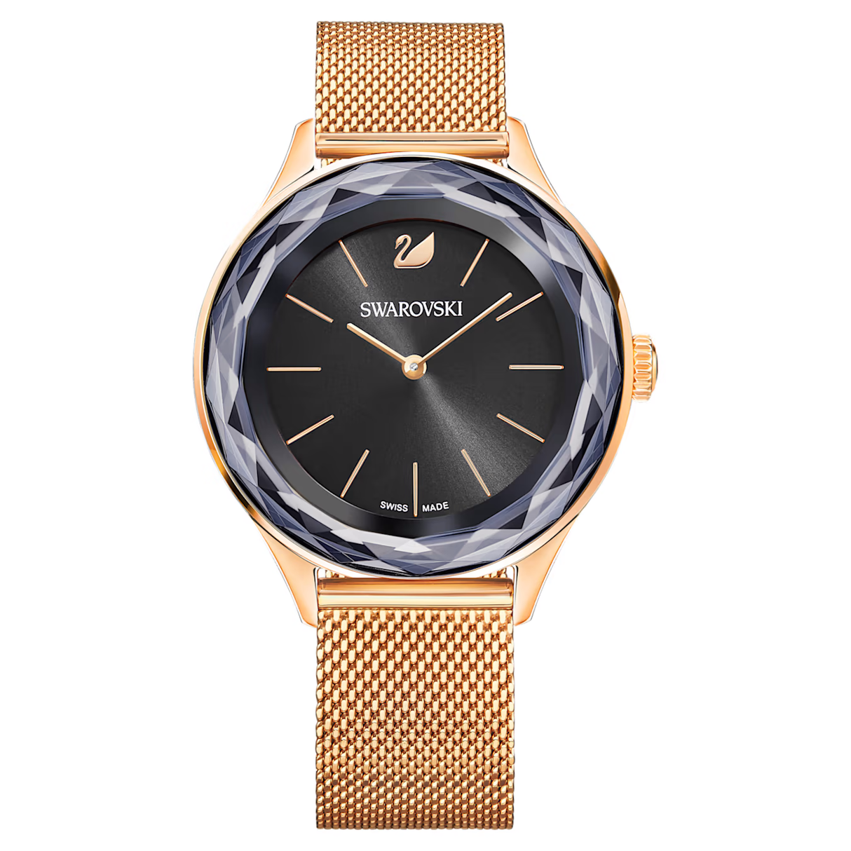 Swarovski Watch Octea Nova Mini Rose Gold Black