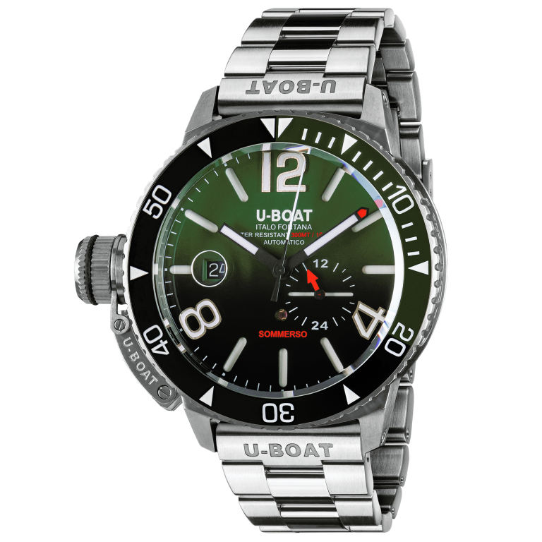 U-Boat Men’s Watch 46mm Sommerso Ceramic Diver Green Bracelet