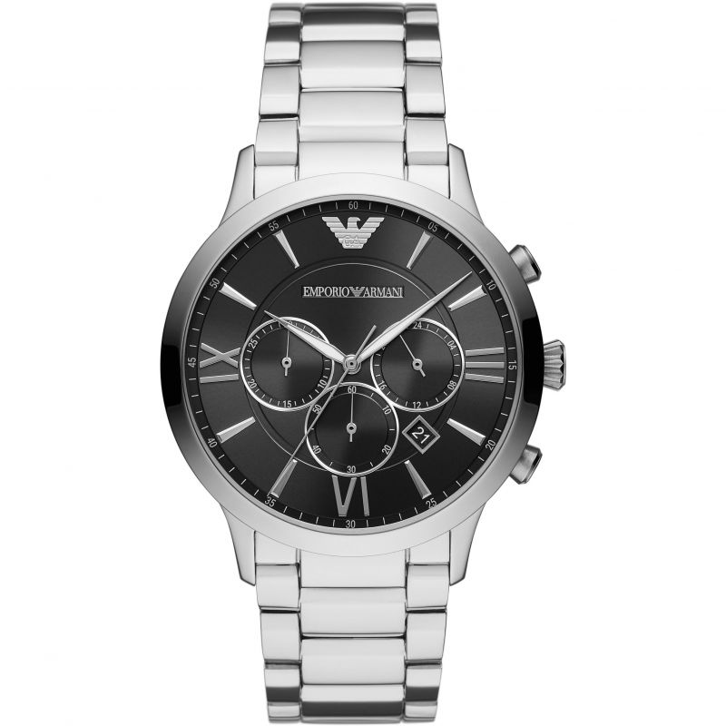 Emporio Armani Men's Chronograph Watch Giovanni Black
