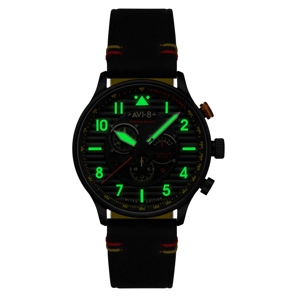 AVI-8 Flyboy Spirit Of Tuskegee Black Mens AV-4109-01