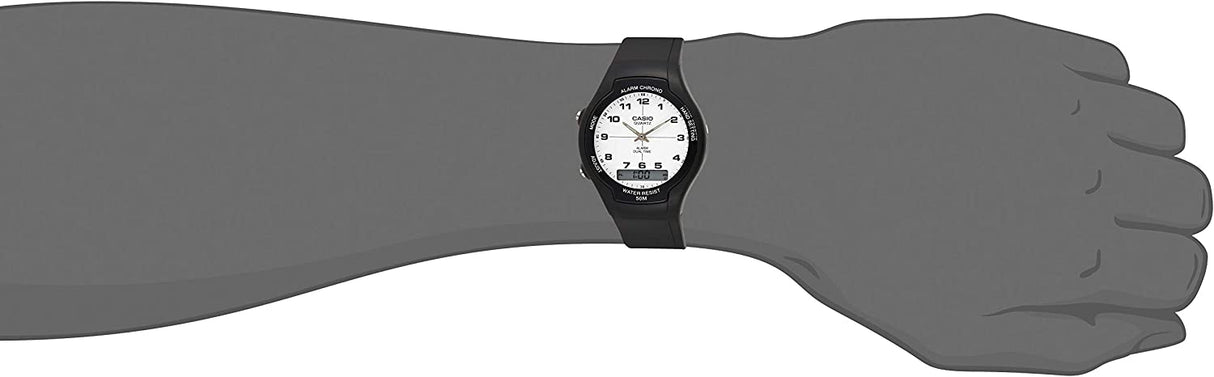 Casio Watch Black and White AW-90H-7BVDF
