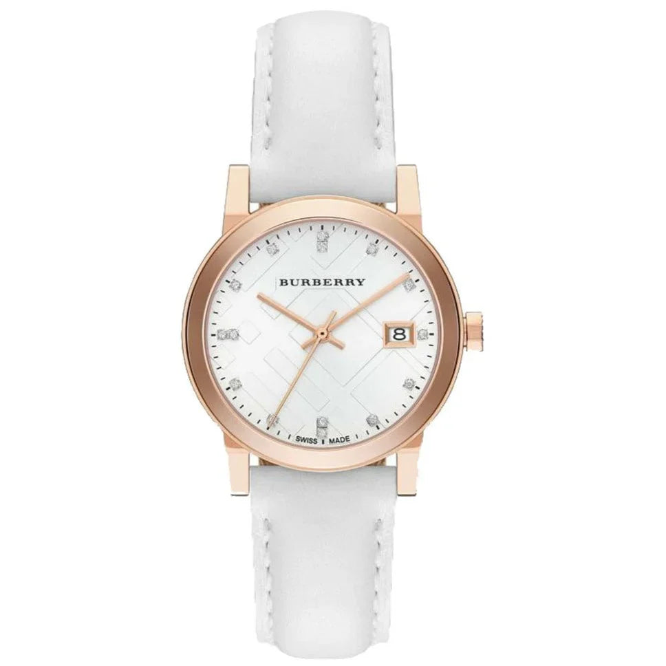 Burberry Ladies Watch The City Diamond 34MM Rose Gold
