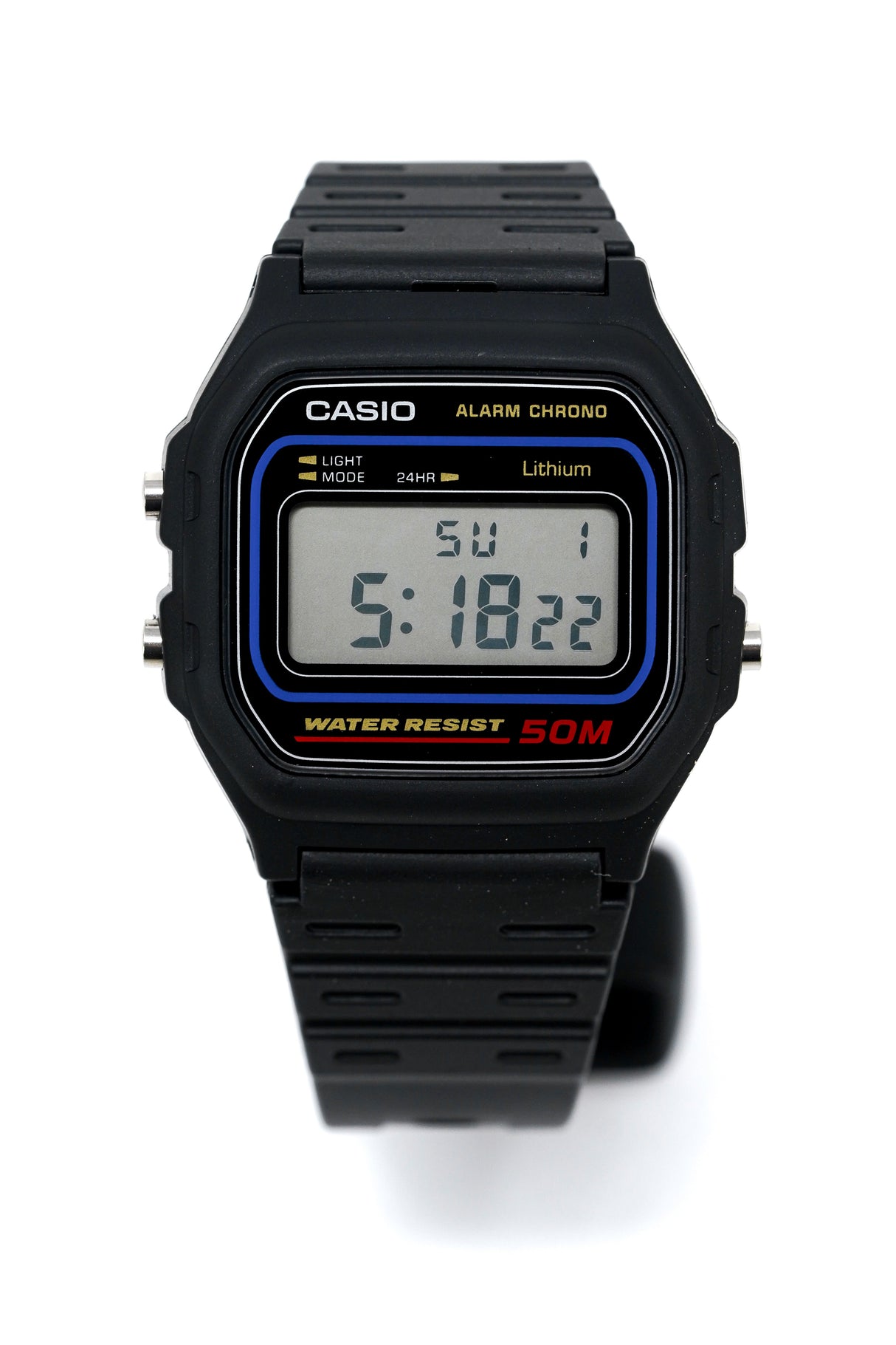 Casio Watch Alarm Chronograph Digital Black W-59-1VQ
