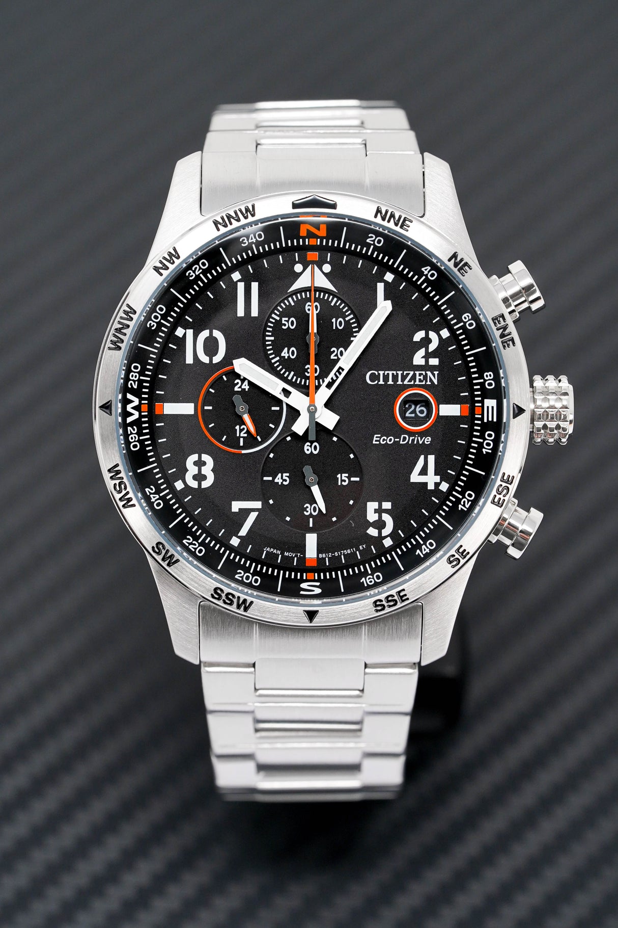 Citizen Men's Watch Eco-Drive Chrono Aviator Black CA0790-83E