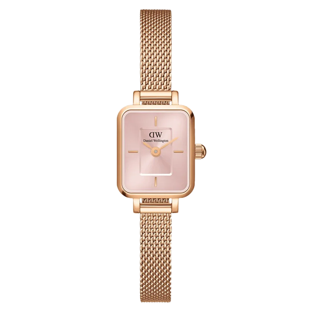 Daniel Wellington Quadro Mini Melrose Rose Gold Blush Ladies Watch DW00100650