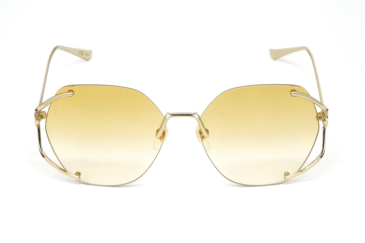 Gucci Women's Sunglasses Oversized Oval Gold GG0651S-005 59