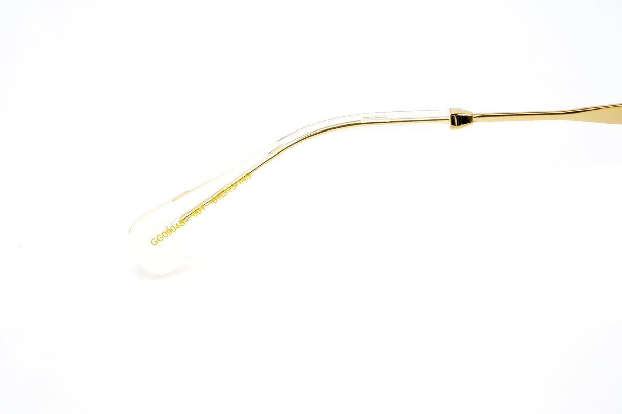 Gucci Unisex Sunglasses Oversized Pilot Black Gold GG0904S-001 61