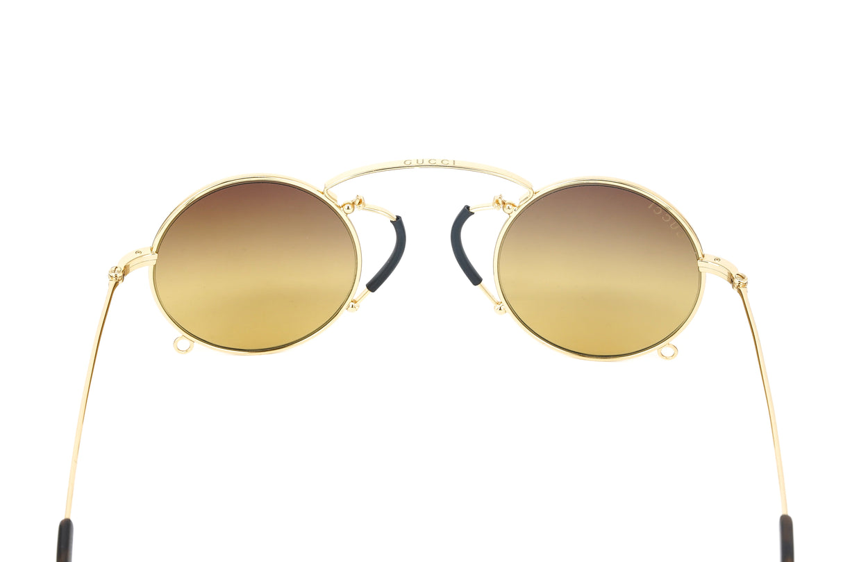 Gucci Women's Sunglasses Round Gold GG0991S-003 44