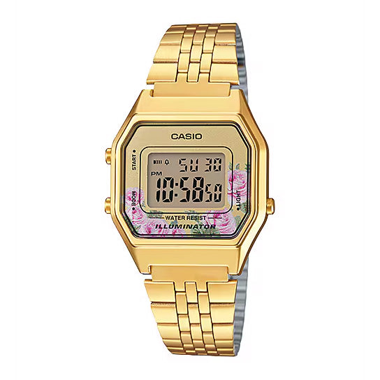 Casio Vintage Flowers Ladies' Gold Watch