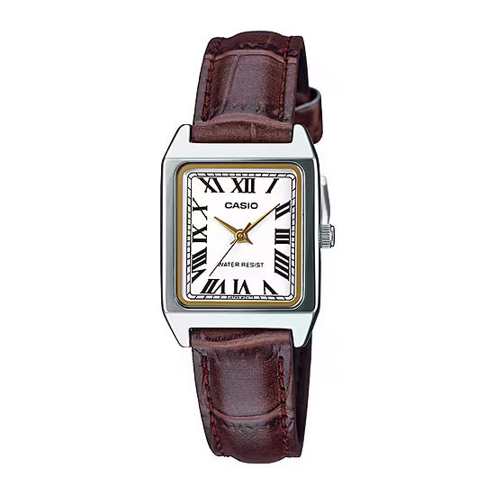 Casio Slim Ladies' Brown Leather Watch