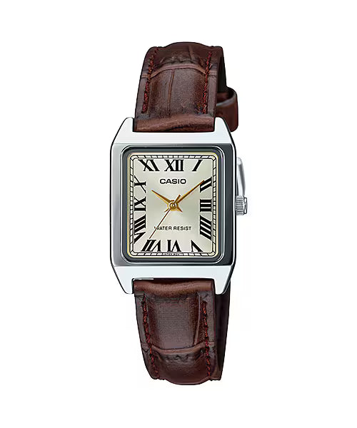 Casio Ladies' Rectangular Brown Watch