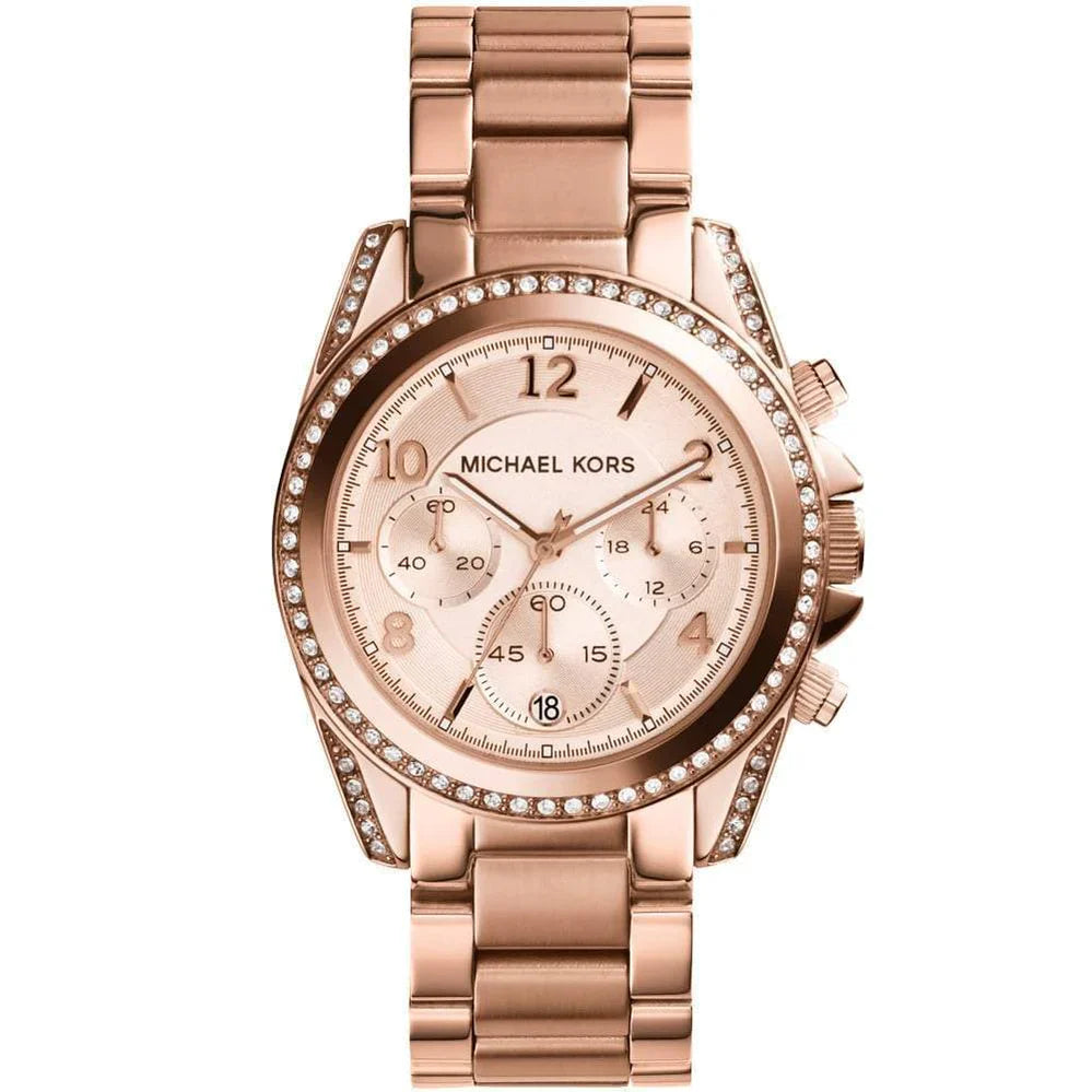 Michael Kors Ladies Watch 39mm Rose Gold Blair Chronograph MK5263