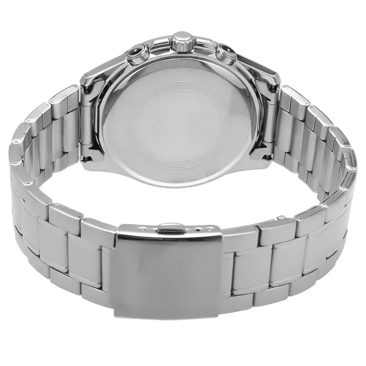 Casio Chrono 42mm Silver Men's Blue Analogue Watch