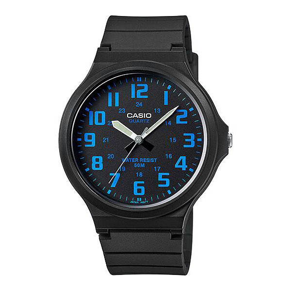 Casio Standard 44mm Black Blue Men's Analogue Watch