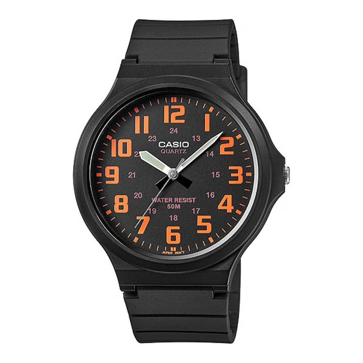 Casio Standard 44mm Black Orange Men's Analogue Watch