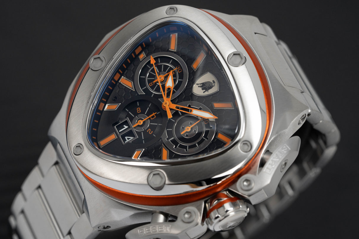 Tonino Lamborghini Spyder X SS Chronograph Date Steel Orange