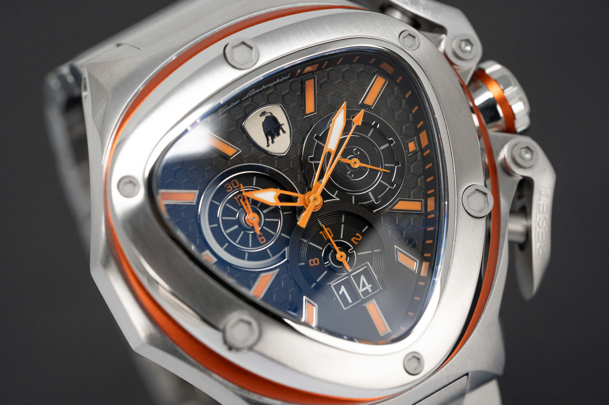Tonino Lamborghini Spyder X SS Chronograph Date Steel Orange