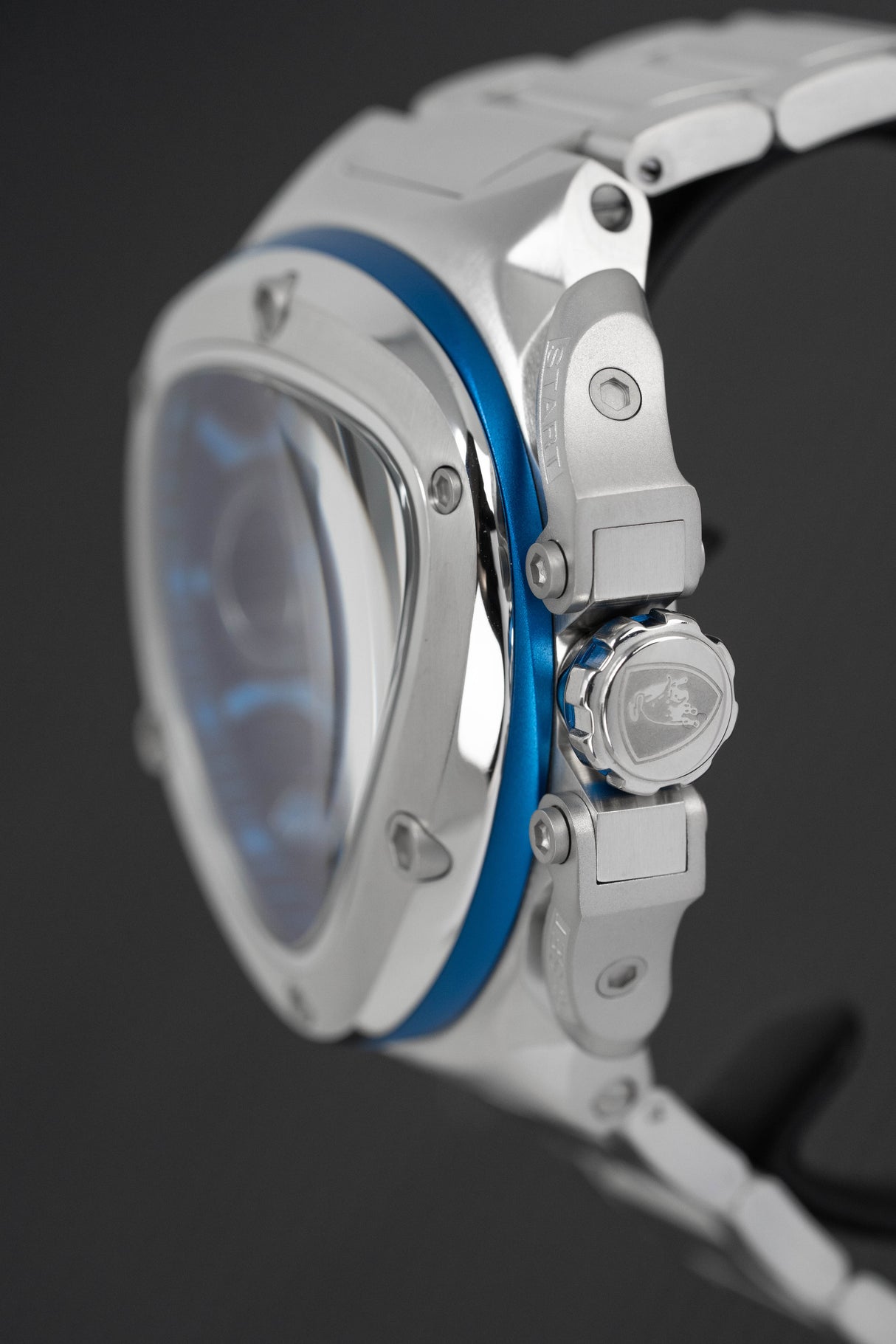 Tonino Lamborghini Spyder X SS Chronograph Date steel Blue