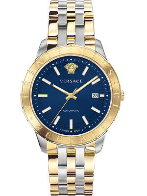 Versace Men's Watch Univers Automatic Blue Two-Tone Bracelet
