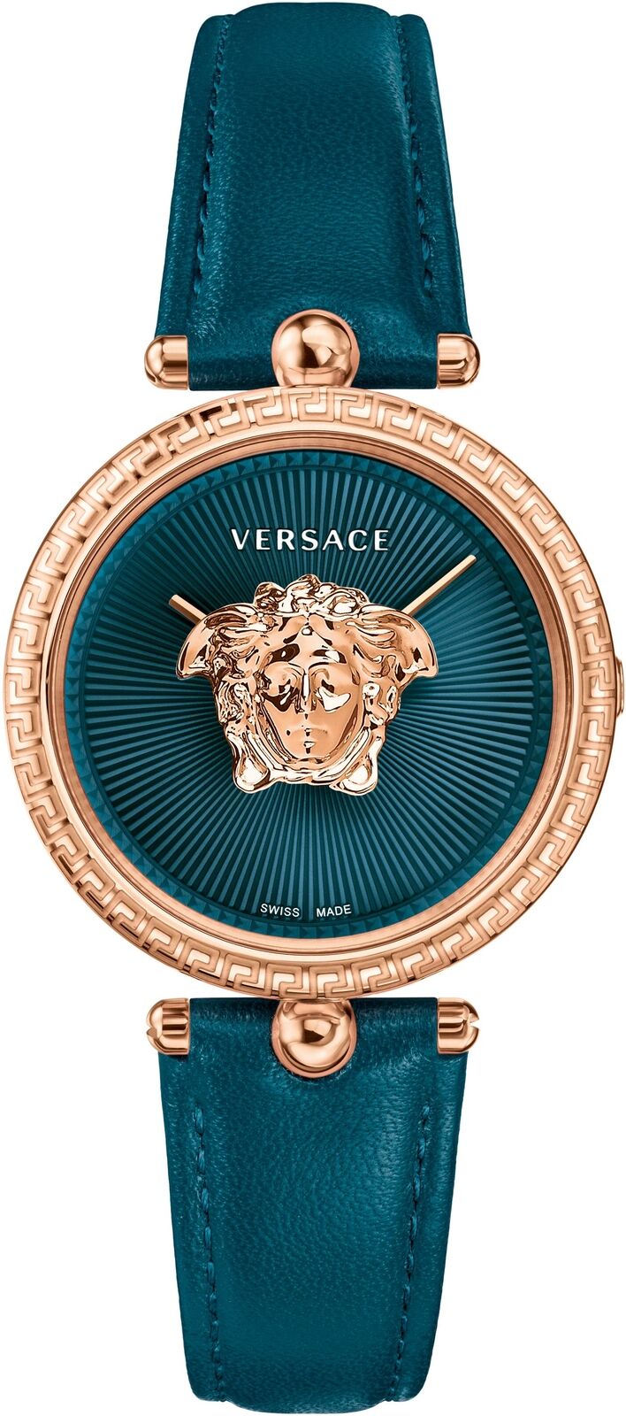 Versace Ladies Watch Palazzo Empire 34mm Teal Rose Gold