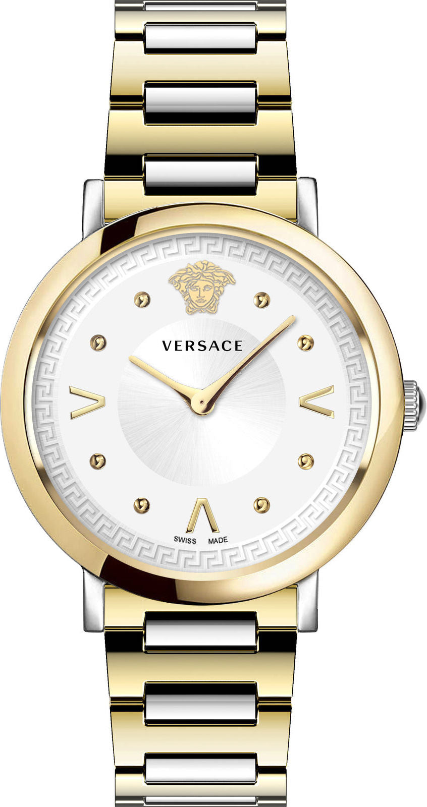 Versace Ladies Watch Pop Chic White Two-Tone Bracelet
