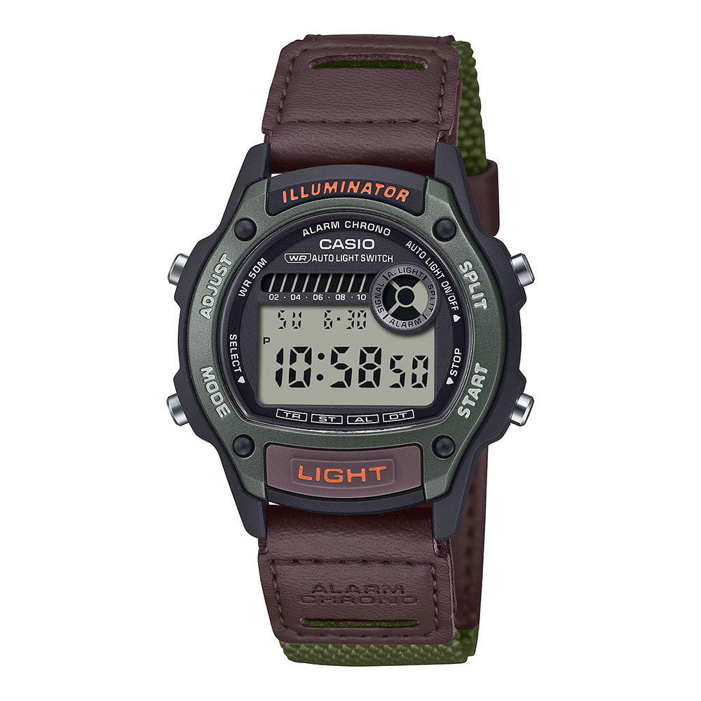 Casio Standard Brown Green Digital Unisex Watch