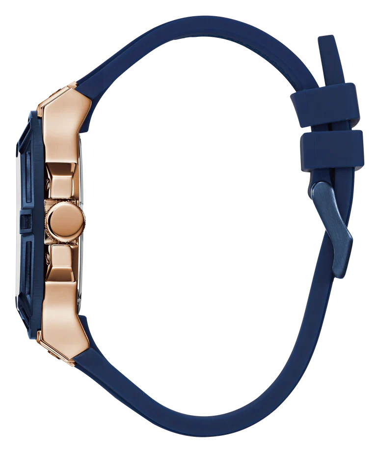 Guess Rigor Men's Blue Rose Gold Watch W0247G3