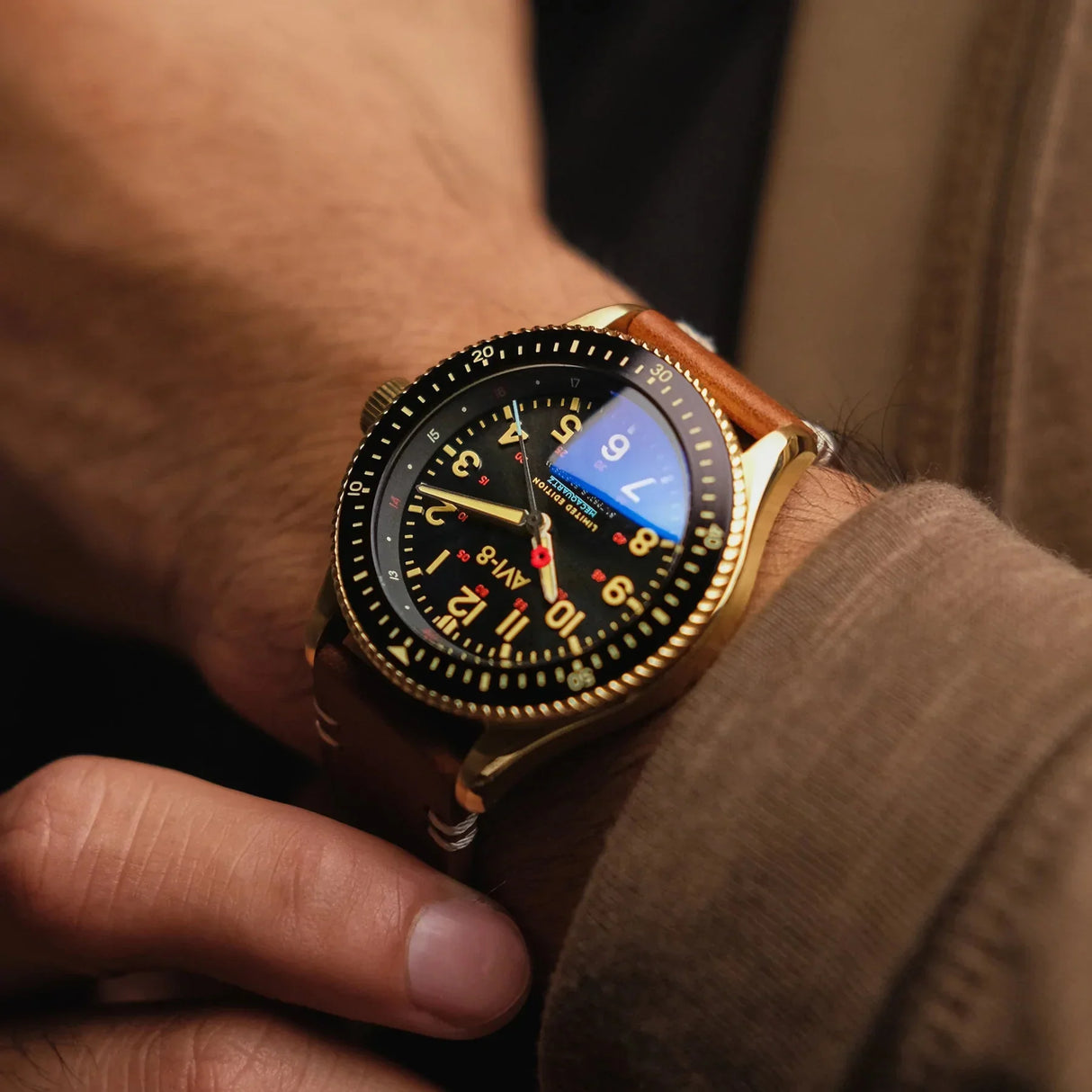 Analogue Watch - AVI-8 Flyboy Royal British Legion Falklands Black Watch AV-4099-RBL05