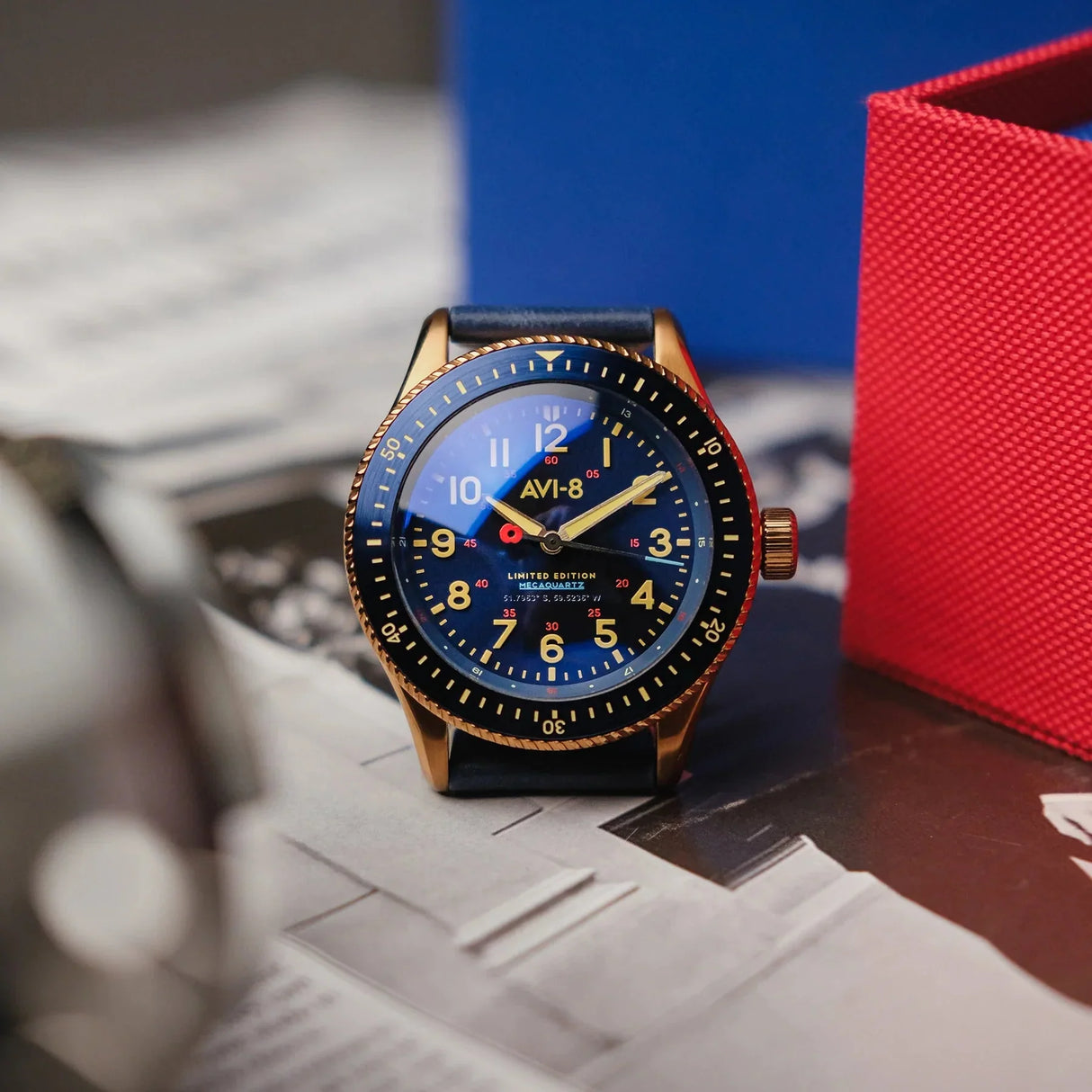 Analogue Watch - AVI-8 Flyboy Royal British Legion Falklands Blue Watch AV-4099-RBL04