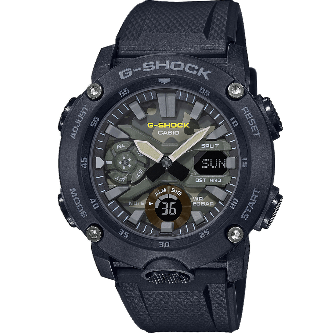 Analogue Watch - Casio G-Shock Men's Green Watch GA-2000SU-1AER