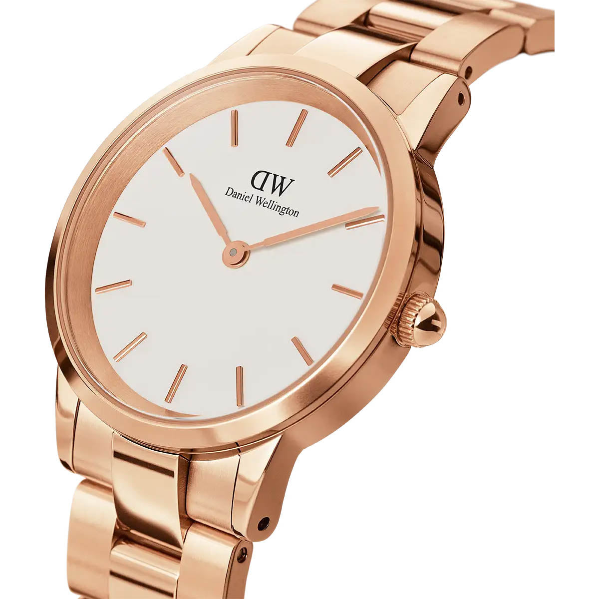 Analogue Watch - Daniel Wellington Iconic Link Ladies Rose Gold Watch DW00600211