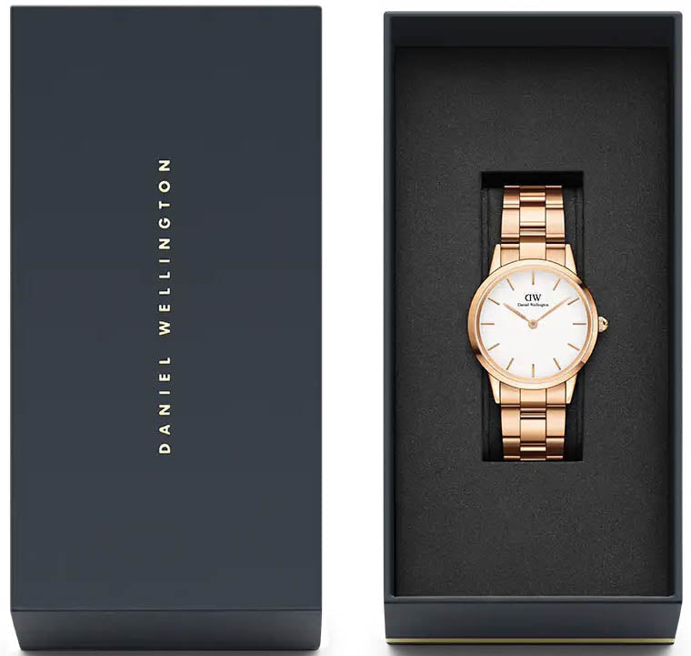 Analogue Watch - Daniel Wellington Iconic Link Ladies Rose Gold Watch DW00600211