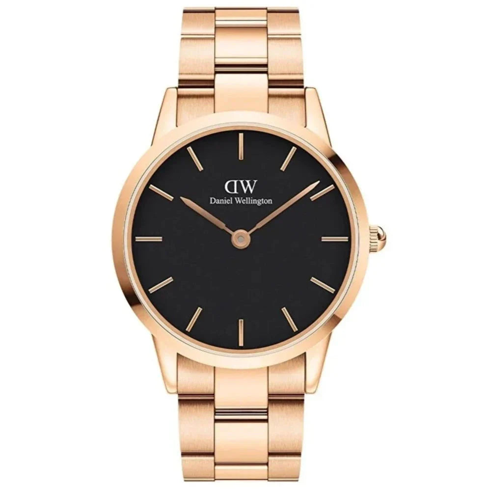 Analogue Watch - Daniel Wellington Iconic Link Men's Rose Gold Watch DW00600344
