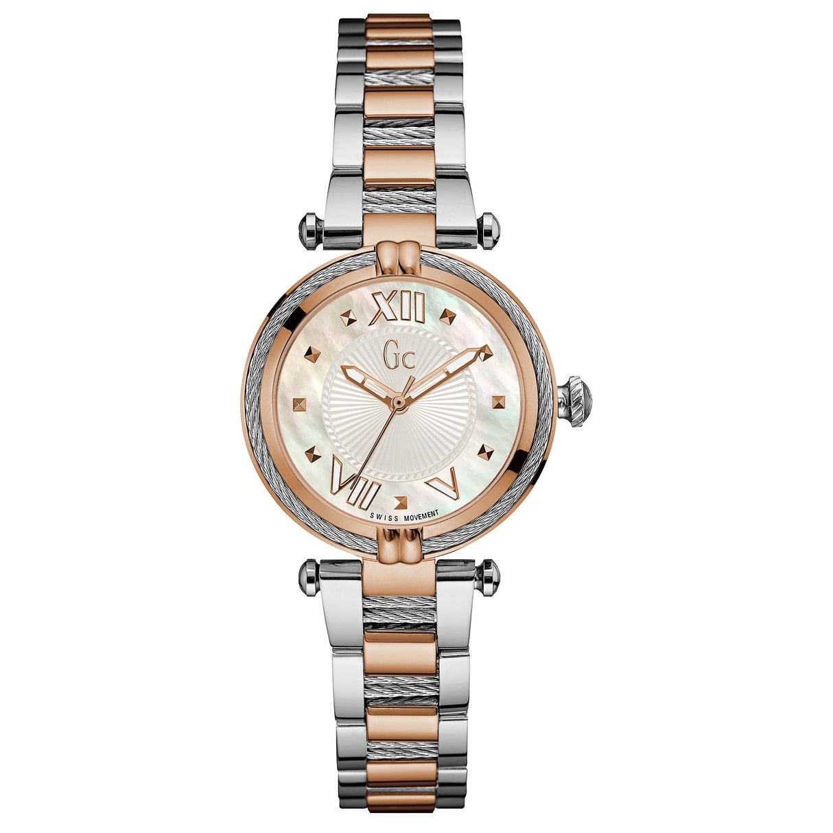 Analogue Watch - GC CableChic Ladies Two-Tone Watch Y18002L1