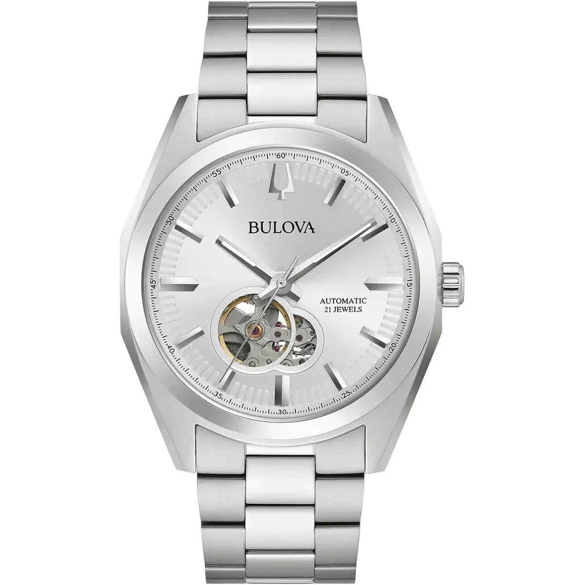 Automatic Watch - Bulova Surveyor Auto Men's Silver Watch 96A274