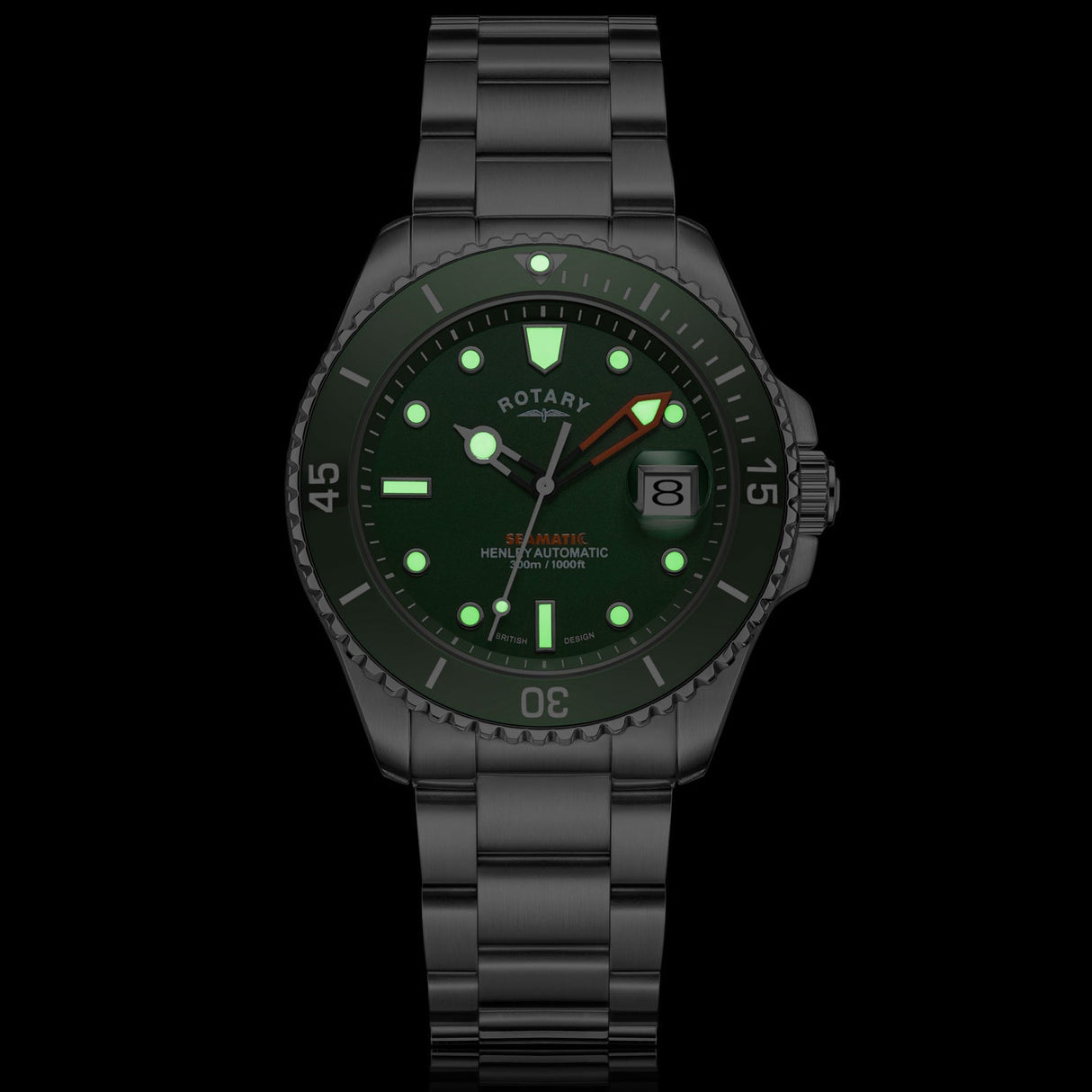 Automatic Watch - Rotary Seamatic Men's Green Watch GB05430/24