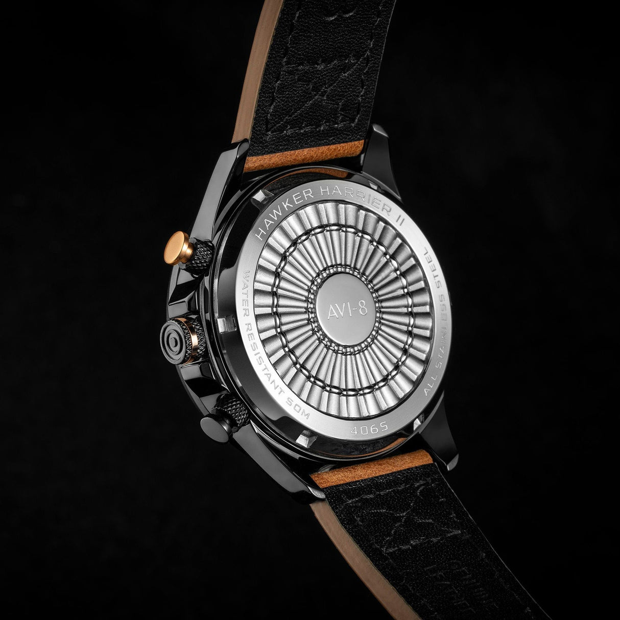 Chronograph Watch - AVI-8 Bronze Carbon Hawker Harrier Chronograph Watch AV-4065-03