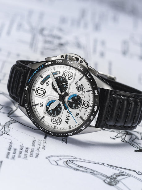 Chronograph Watch - AVI-8 Men's Black P-51 Mustang Chronograph Watch AV-4077-01