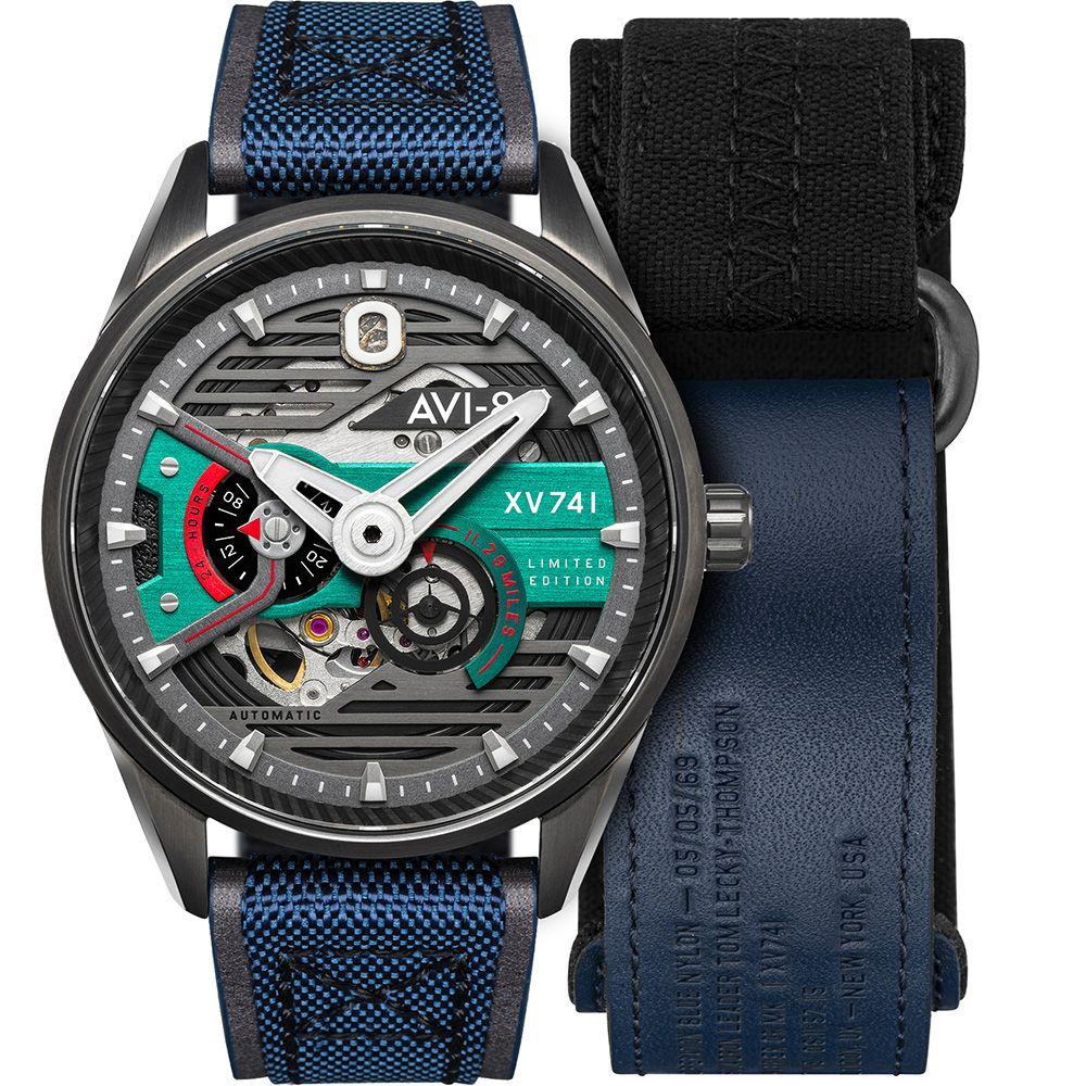 Chronograph Watch - AVI-8 Men's Blue Hawker Harrier Automatic Watch AV-4074-XV741