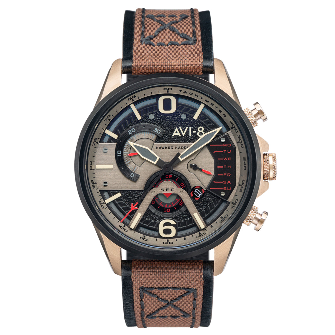 Chronograph Watch - AVI-8 Men's Desert Brown Hawker Harrier II Watch AV-4056-06