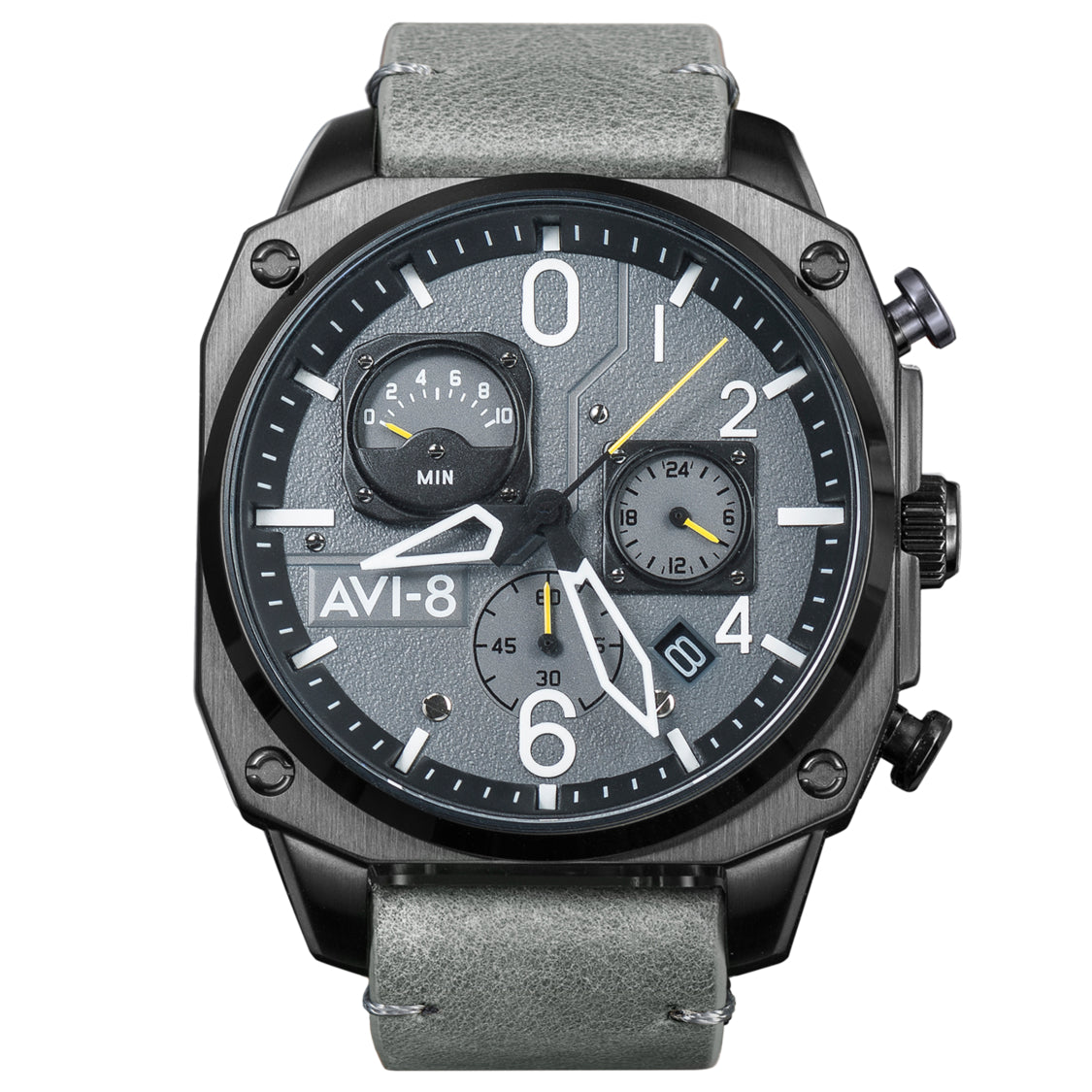 Chronograph Watch - AVI-8 Men's Sea Grey Hawker Hunter Watch AV-4052-03