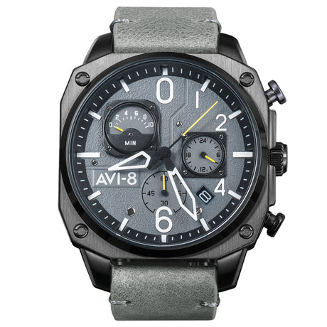 Chronograph Watch - AVI-8 Men's Sea Grey Hawker Hunter Watch AV-4052-03