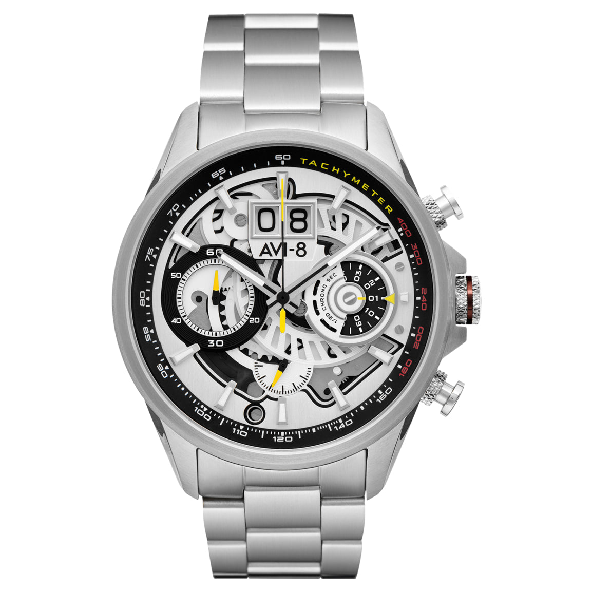 Chronograph Watch - AVI-8 Men's White Hawker Harrier Chronograph Watch AV-4065-11
