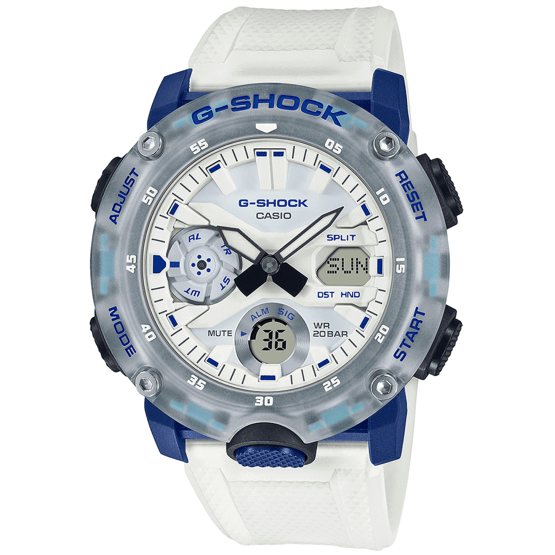 Chronograph Watch - Casio G-Shock Men's White Watch GA-2000HC-7AER