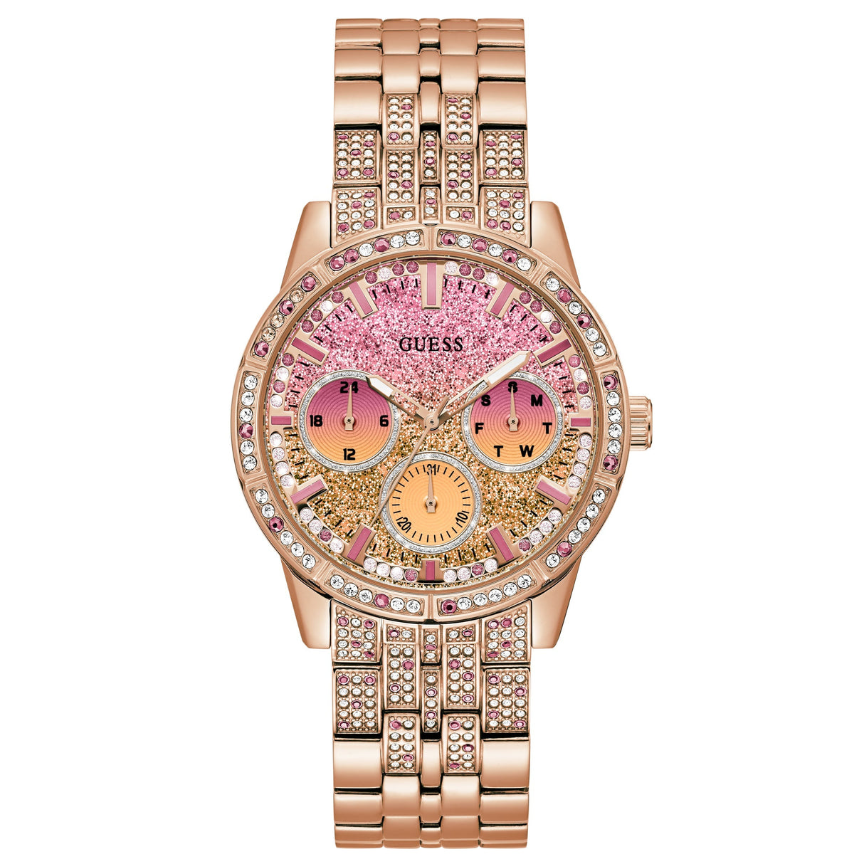 Chronograph Watch - Guess GW0365L3 Ladies Cascade Rose Gold Watch
