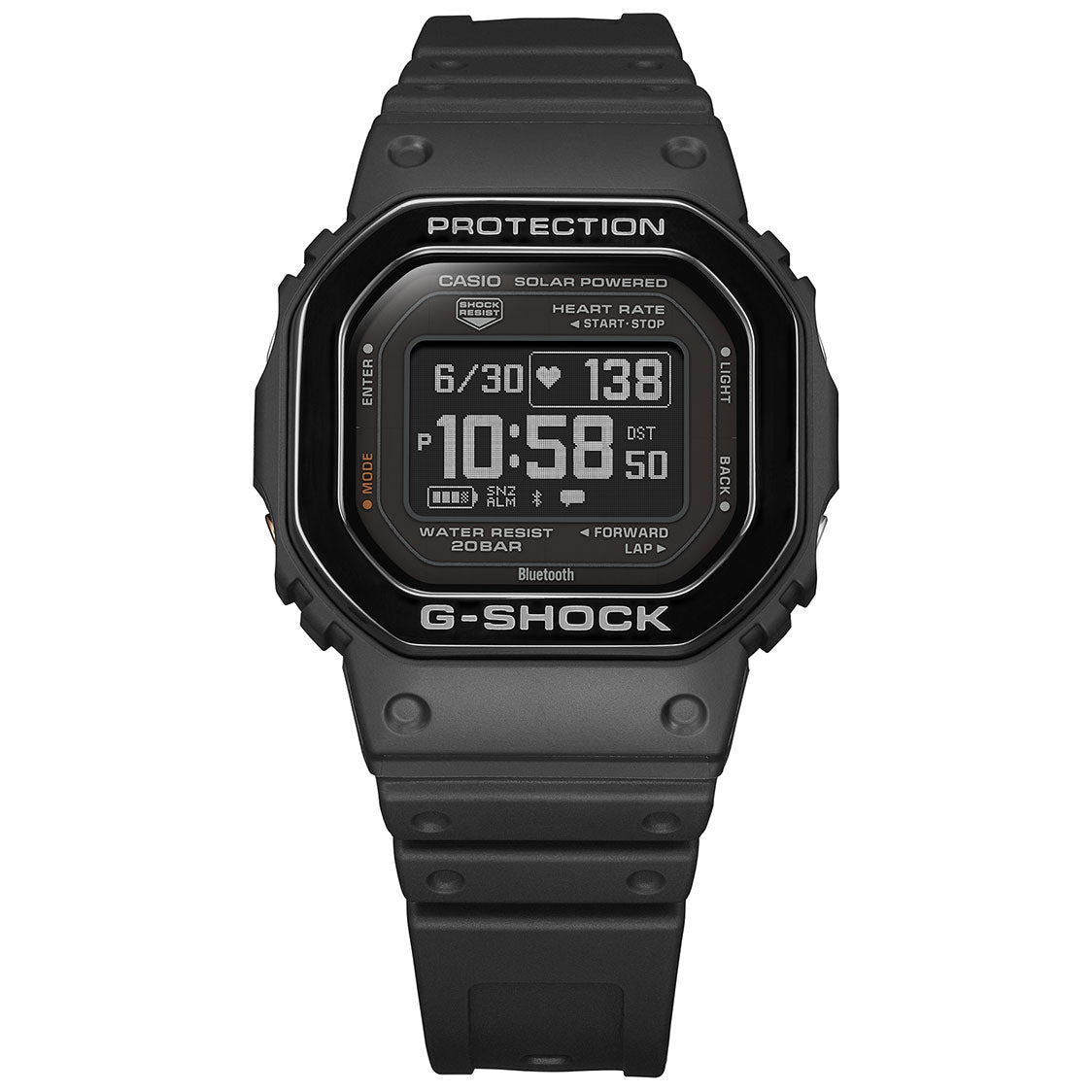 Digital Watch - Casio G-Shock 40th Anniversary With Heart Rate Men's Black Watch DW-H5600MB-1ER