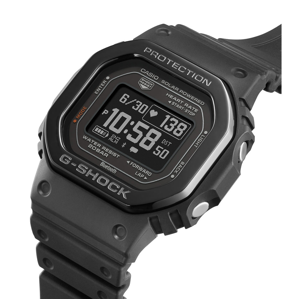 Digital Watch - Casio G-Shock 40th Anniversary With Heart Rate Men's Black Watch DW-H5600MB-1ER