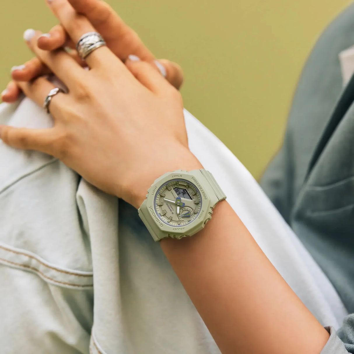 Digital Watch - Casio G-Shock Men's Beige Watch GMA-S2100BA-3AER