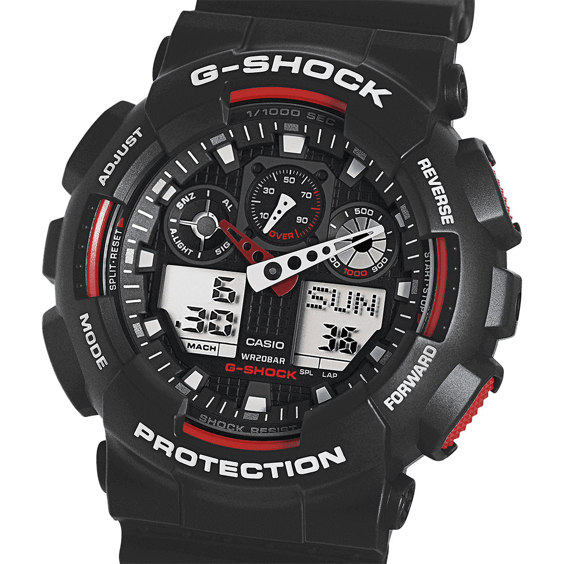 Digital Watch - Casio G-Shock Men's Black Watch GA-100-1A4ER