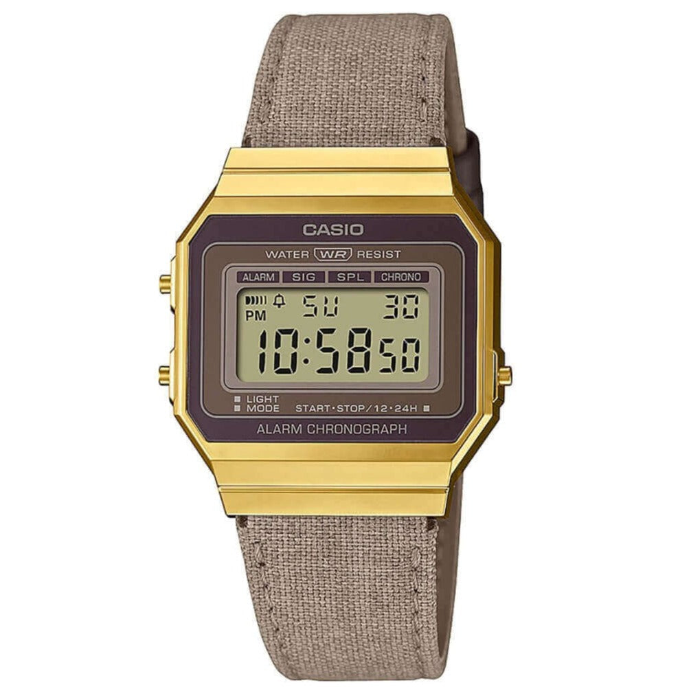 Digital Watch - Casio Retro Vintage A700 Unisex Brown Watch A700WEGL-5AEF